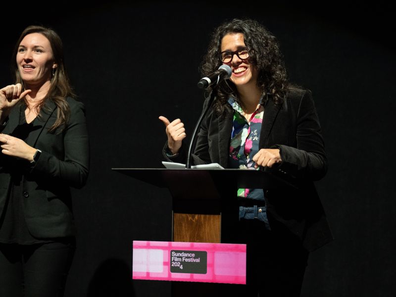 FRIDA- Carla Gutierrez speaks at the post-premiere Q&A